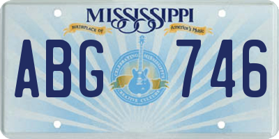 MS license plate ABG746
