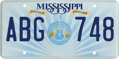 MS license plate ABG748