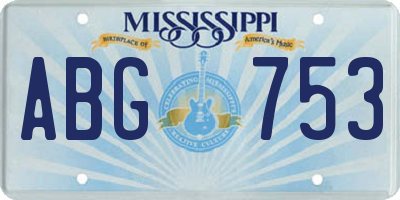 MS license plate ABG753