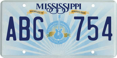 MS license plate ABG754