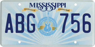 MS license plate ABG756
