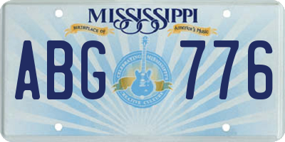 MS license plate ABG776
