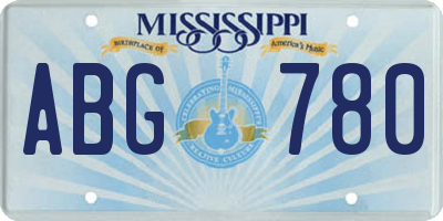 MS license plate ABG780
