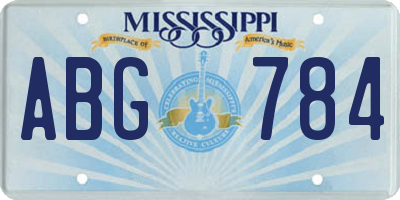 MS license plate ABG784