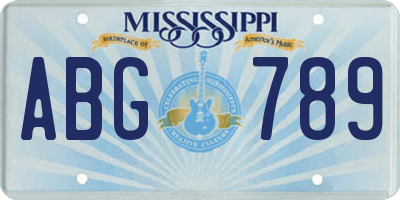 MS license plate ABG789