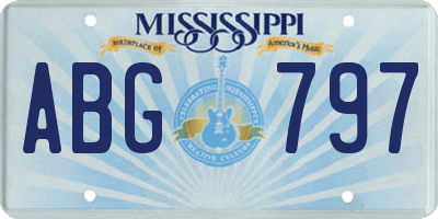 MS license plate ABG797