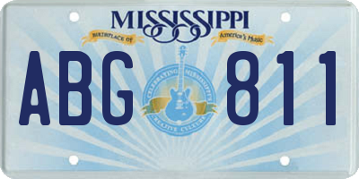 MS license plate ABG811