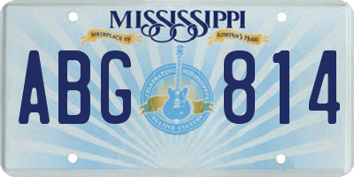 MS license plate ABG814