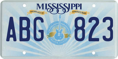 MS license plate ABG823