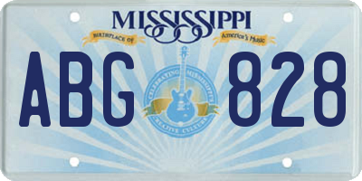 MS license plate ABG828