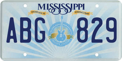 MS license plate ABG829
