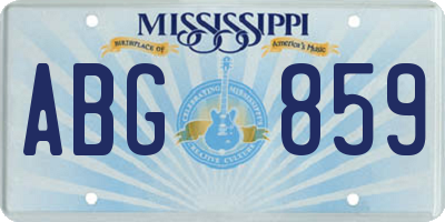 MS license plate ABG859