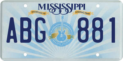 MS license plate ABG881