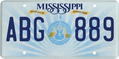 MS license plate ABG889