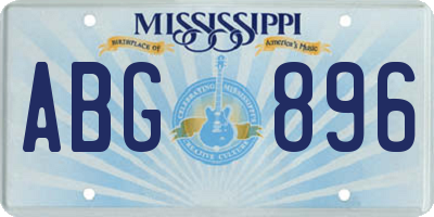 MS license plate ABG896