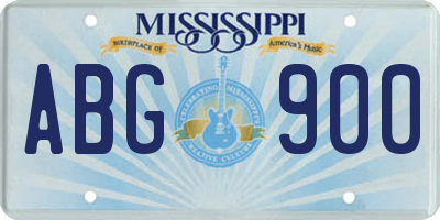 MS license plate ABG900