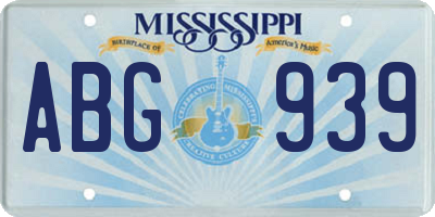 MS license plate ABG939