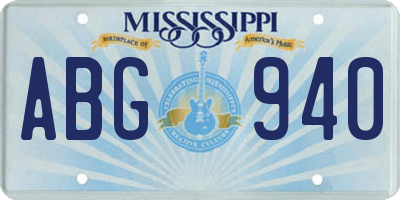 MS license plate ABG940