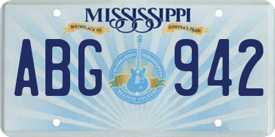 MS license plate ABG942