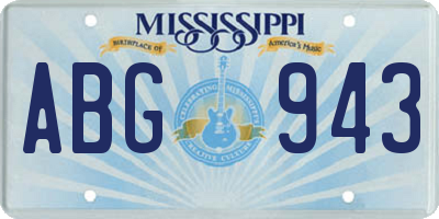 MS license plate ABG943