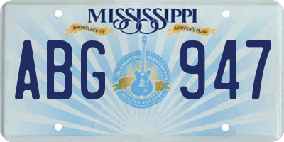 MS license plate ABG947