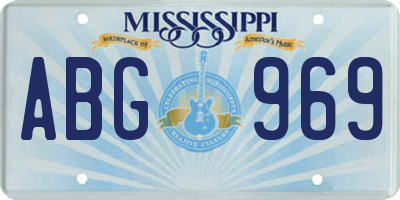 MS license plate ABG969