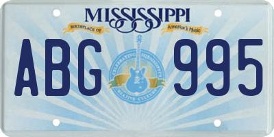 MS license plate ABG995