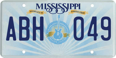 MS license plate ABH049
