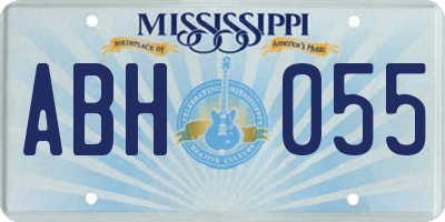 MS license plate ABH055