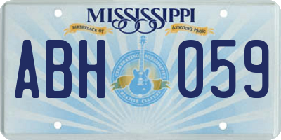 MS license plate ABH059