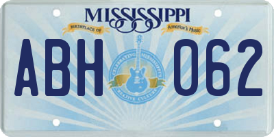 MS license plate ABH062