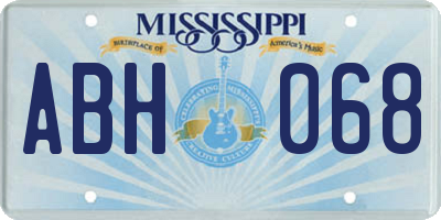 MS license plate ABH068