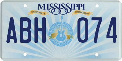 MS license plate ABH074