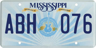 MS license plate ABH076