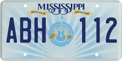 MS license plate ABH112