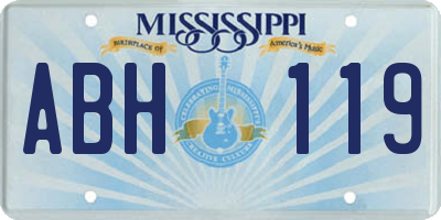 MS license plate ABH119