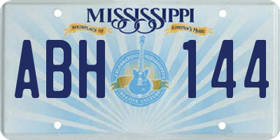 MS license plate ABH144