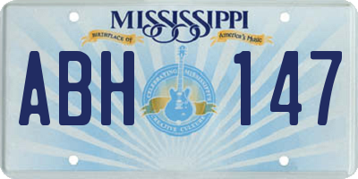 MS license plate ABH147