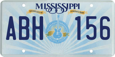 MS license plate ABH156