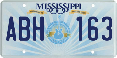 MS license plate ABH163