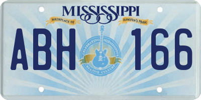 MS license plate ABH166