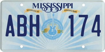 MS license plate ABH174