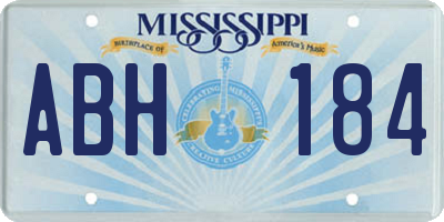 MS license plate ABH184