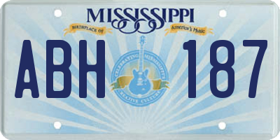MS license plate ABH187