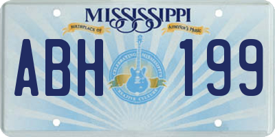 MS license plate ABH199