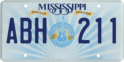 MS license plate ABH211