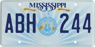 MS license plate ABH244