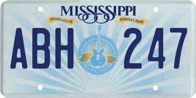 MS license plate ABH247