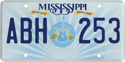 MS license plate ABH253
