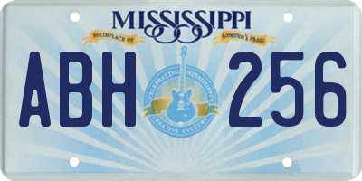 MS license plate ABH256